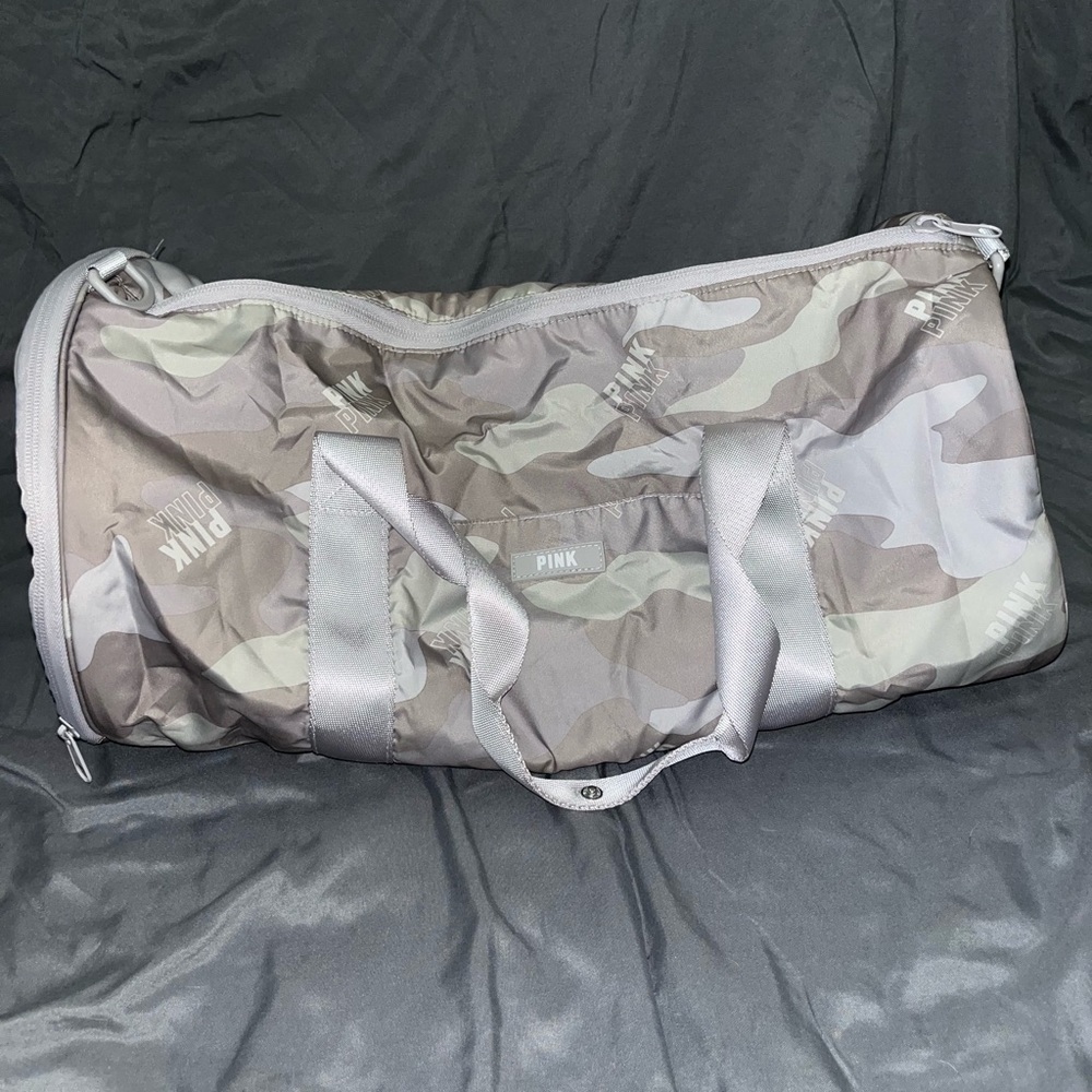 Pink workout duffel bag